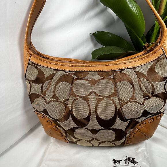 COACH Y2K C Monogram Ergo Jacquard Hobo Whipstitch Bag 12227 - Picture 6 of 12